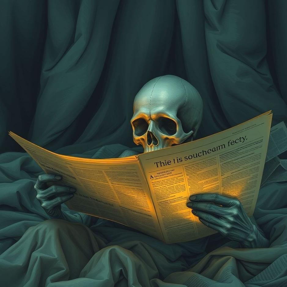 Dream : Reading news of death in a newspaper in a dream