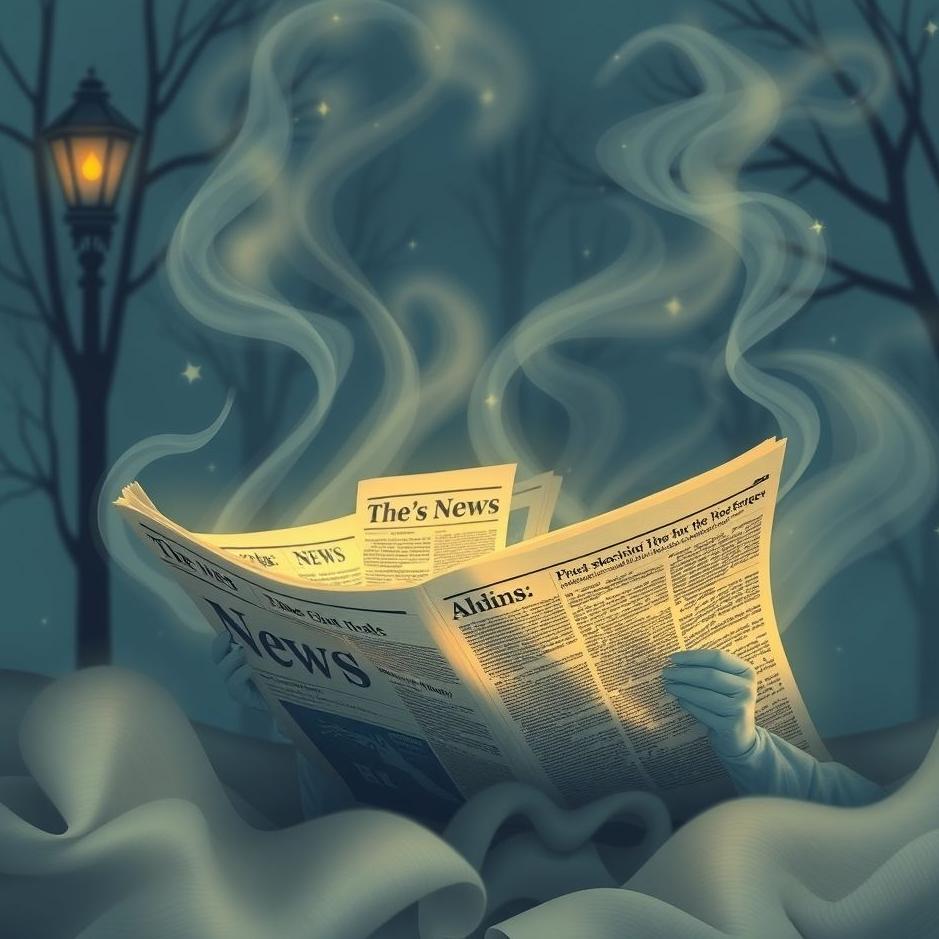Dream : Reading newspaper news in a dream