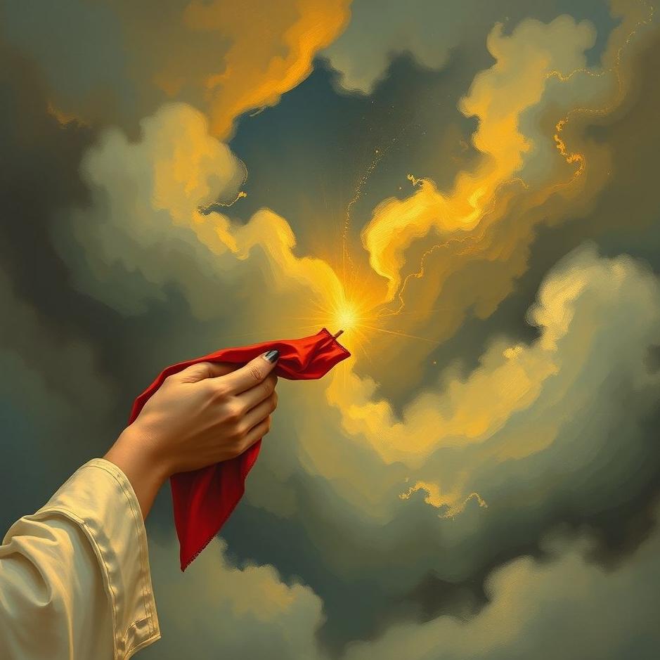 Dream : Receiveing a red handkerchief in a dream