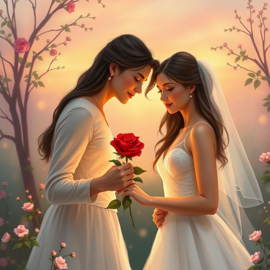 Dream : Receiveing a red rose from a fiance in a dream