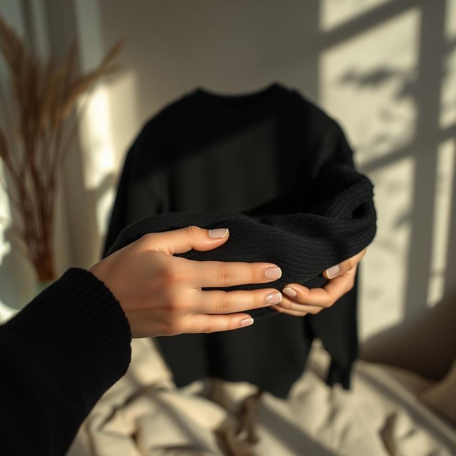 Dream : Receiving a black sweater as a gift in a dream