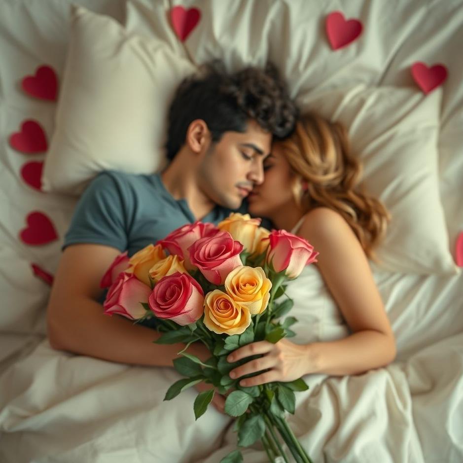 Dream : Receiving a bunch of roses from your lover in your dream