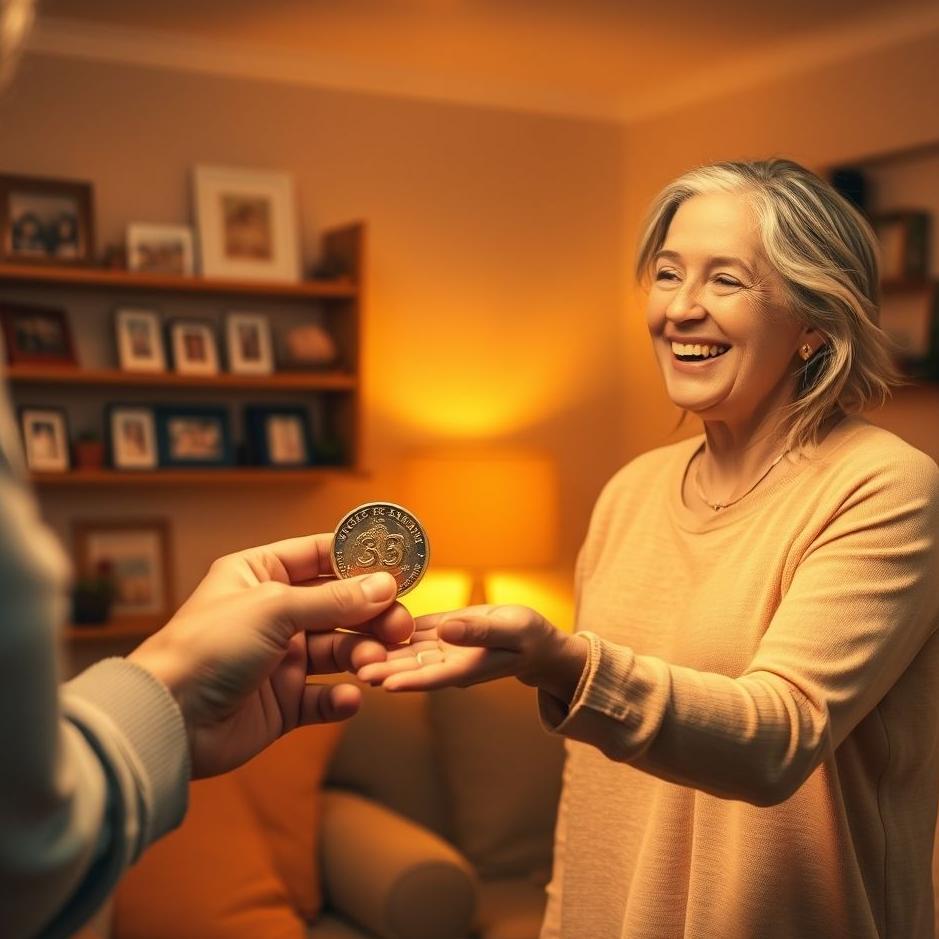 Dream : Receiving a coin gift 