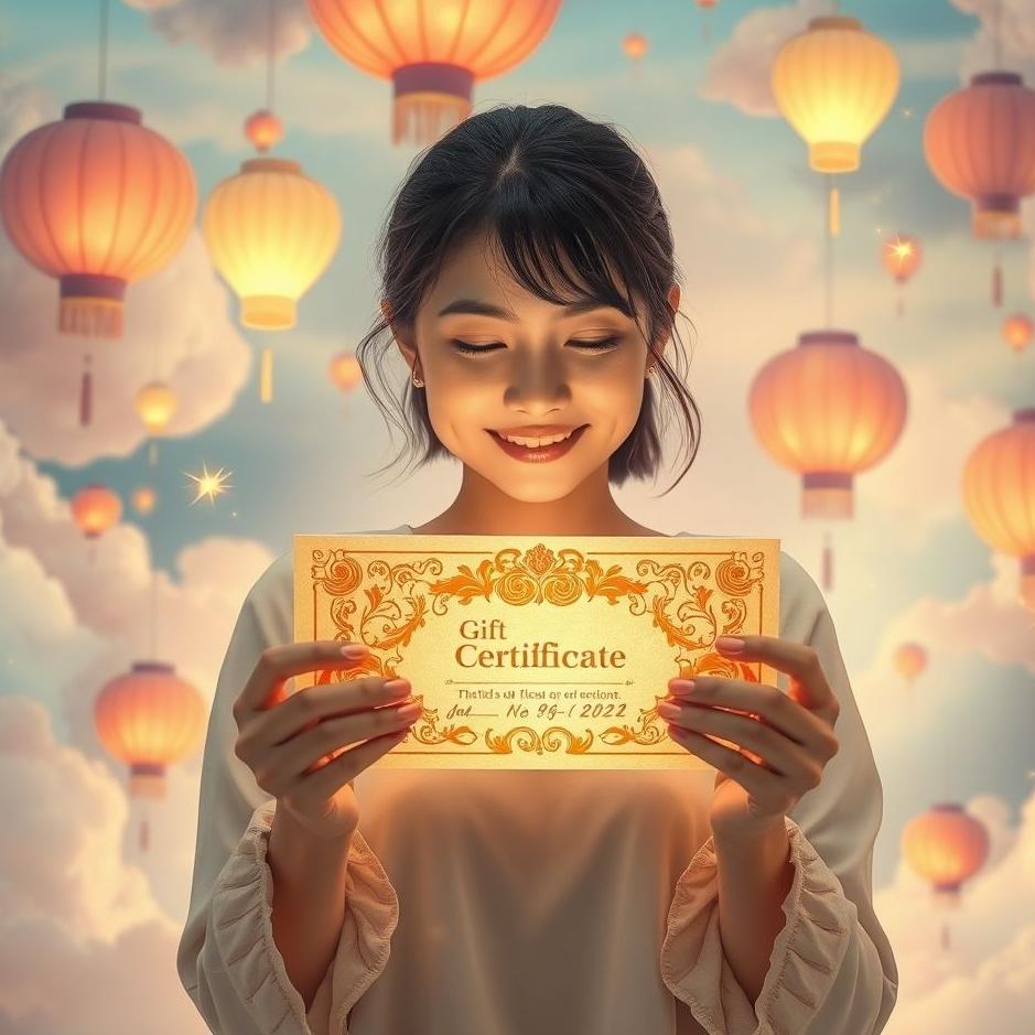 Dream : Receiving a gift certificate in a dream