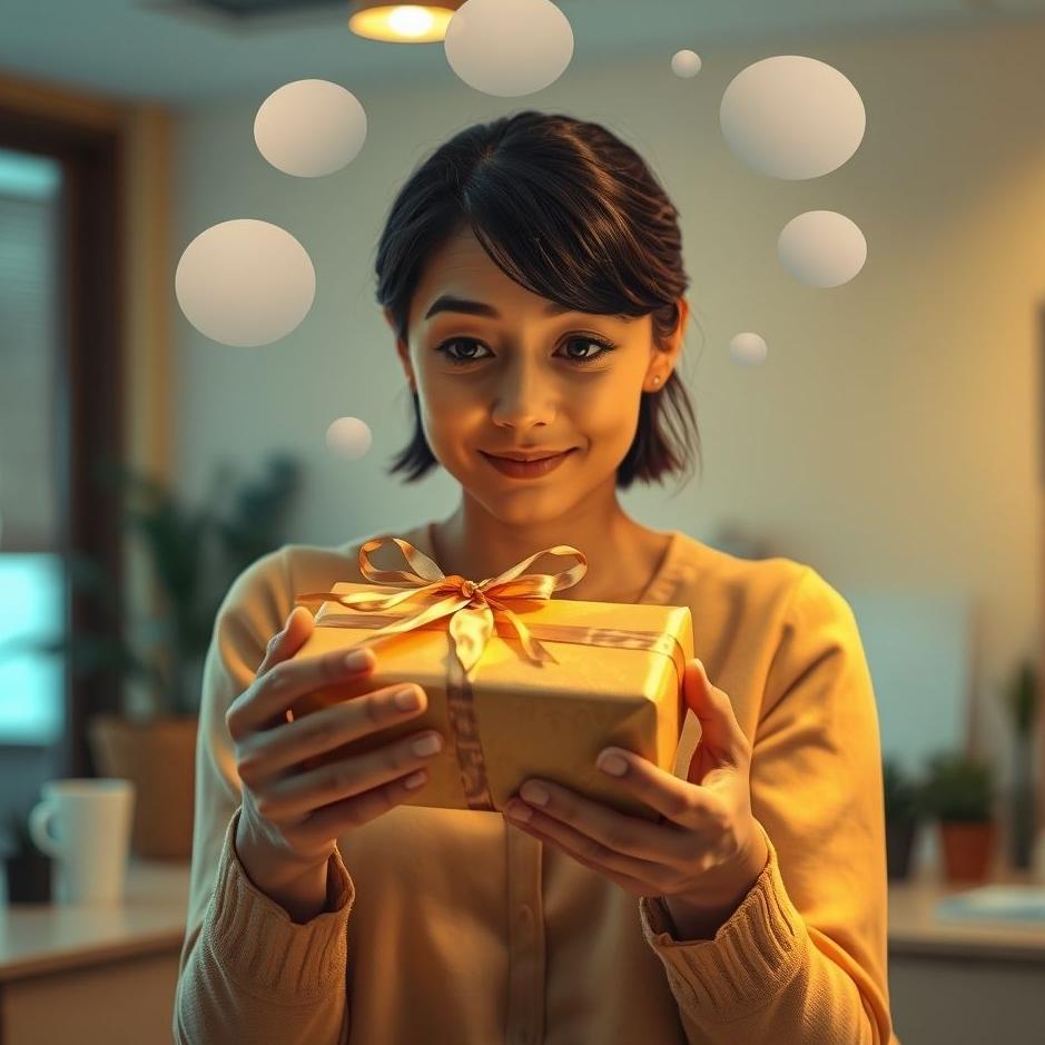 Dream : Receiving a gift from a co-worker in a dream