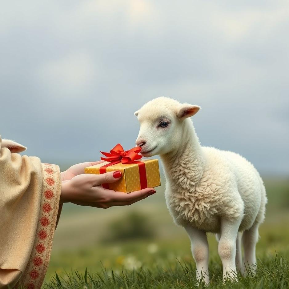 Dream : Receiving a gift from a white lamb 