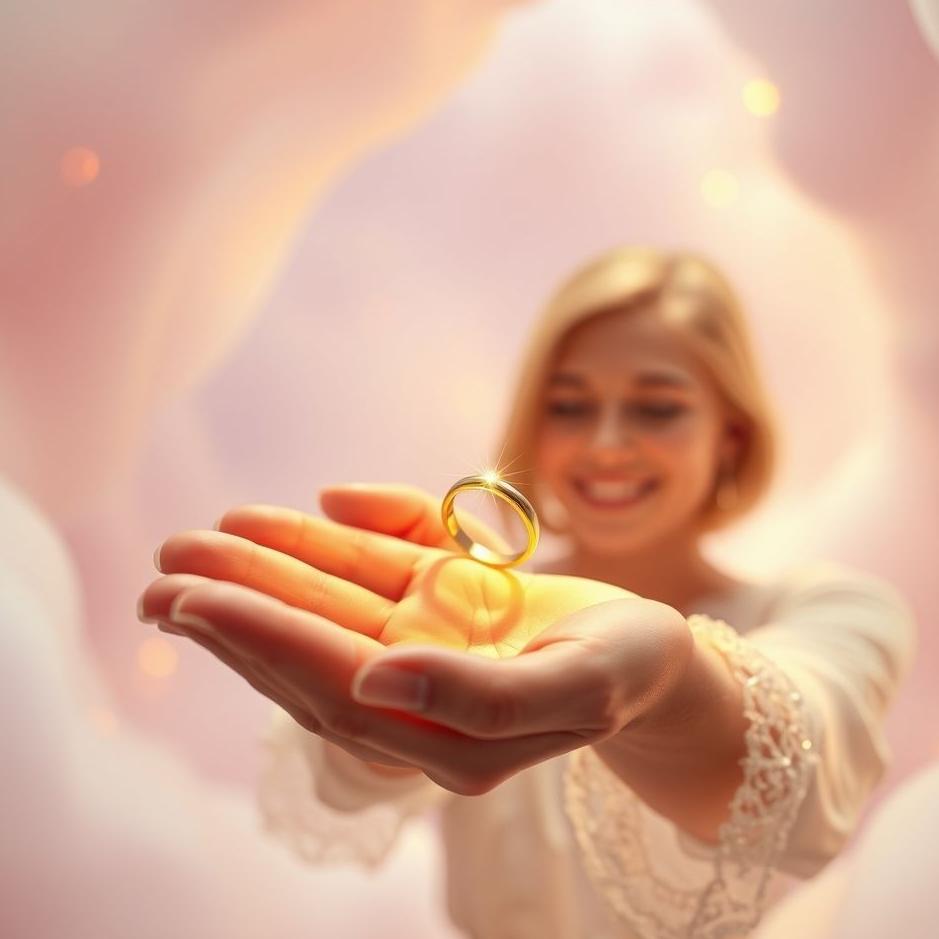 Dream : Receiving a gold ring as a gift from your spouse in a dream