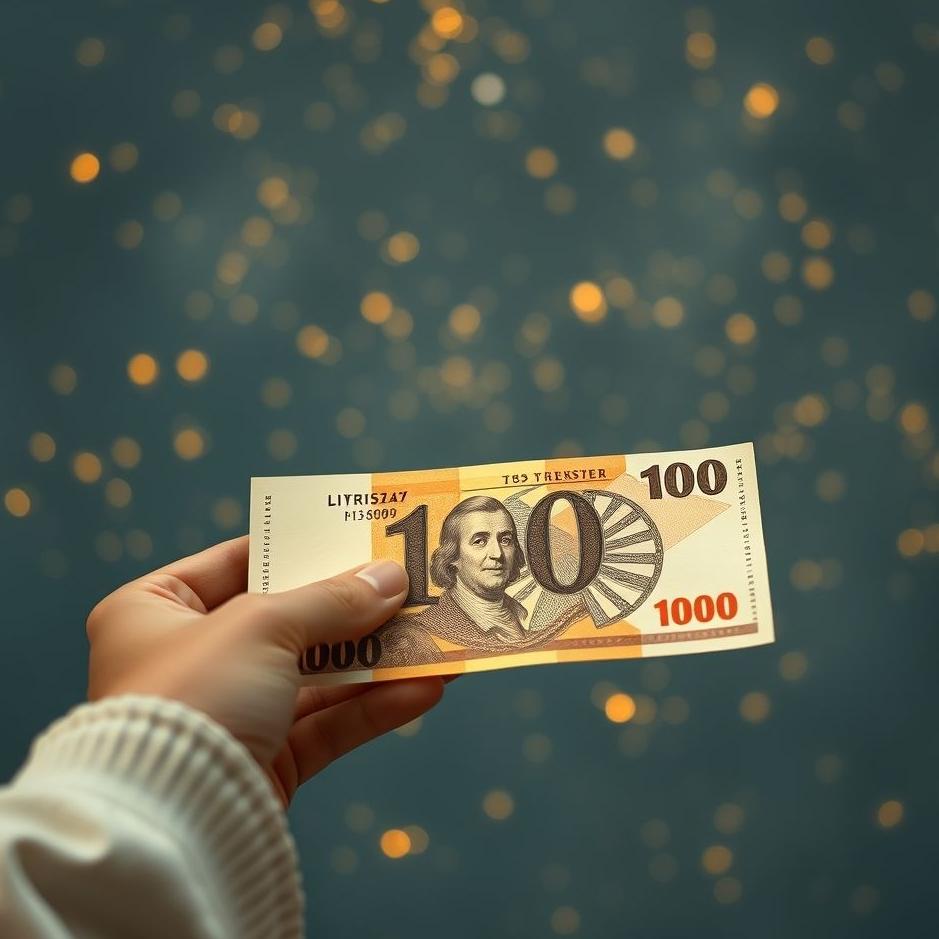 Dream : Receiving a hundred liras of paper in a dream