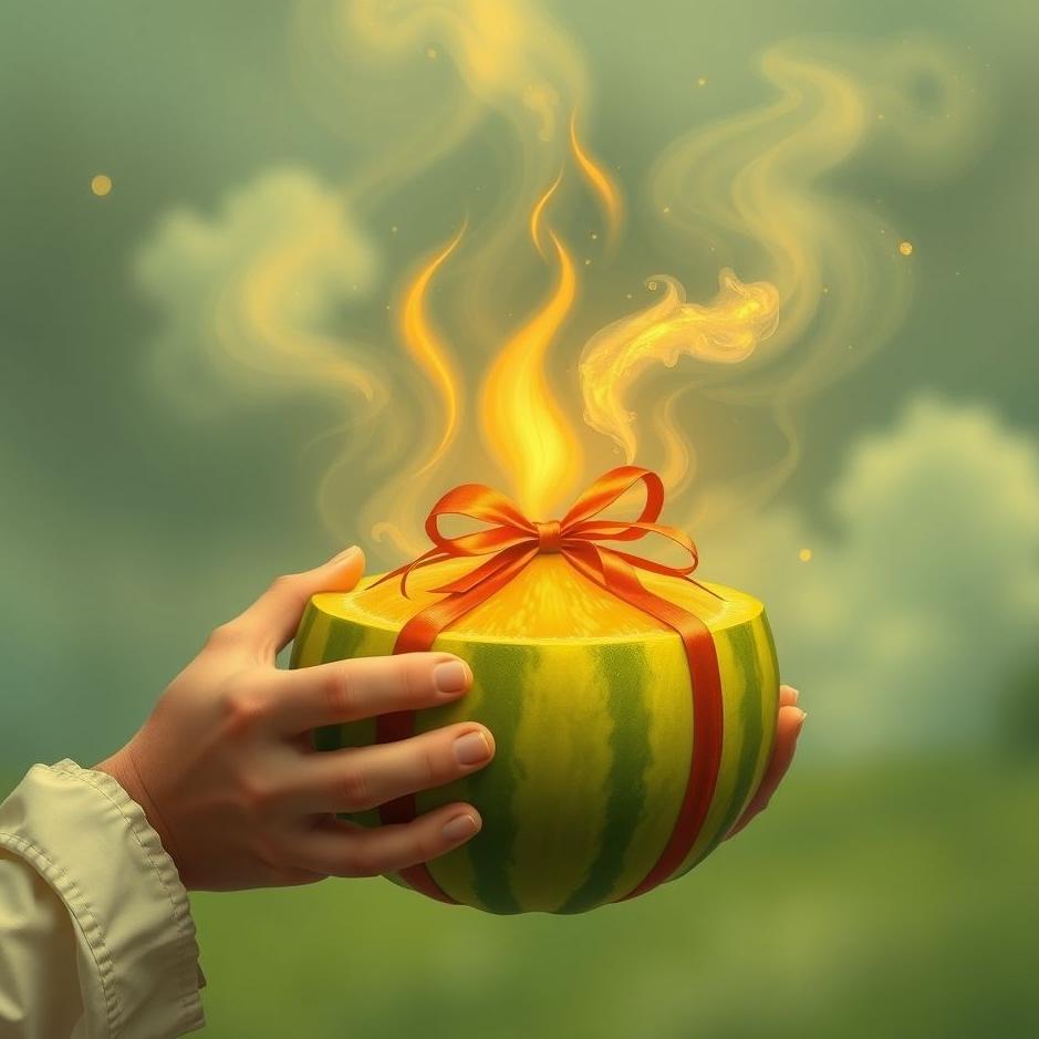 Dream : Receiving a melon as a gift in a dream