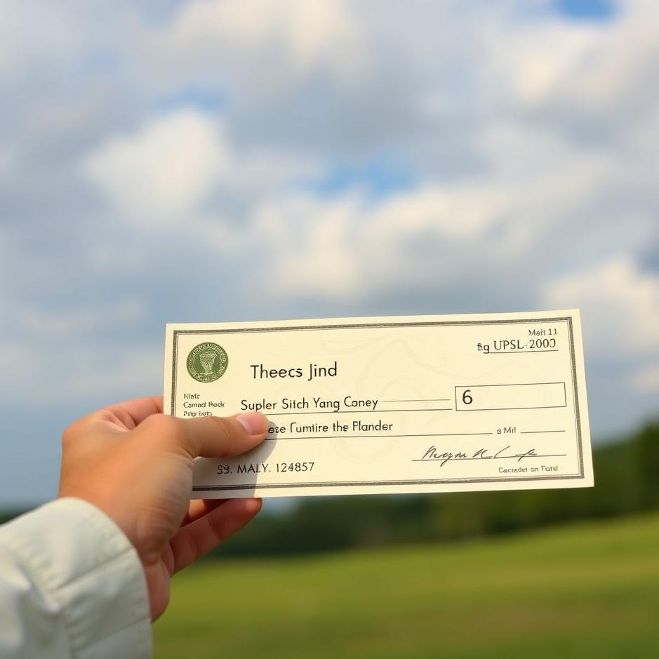 Dream : Receiving a money check in a dream