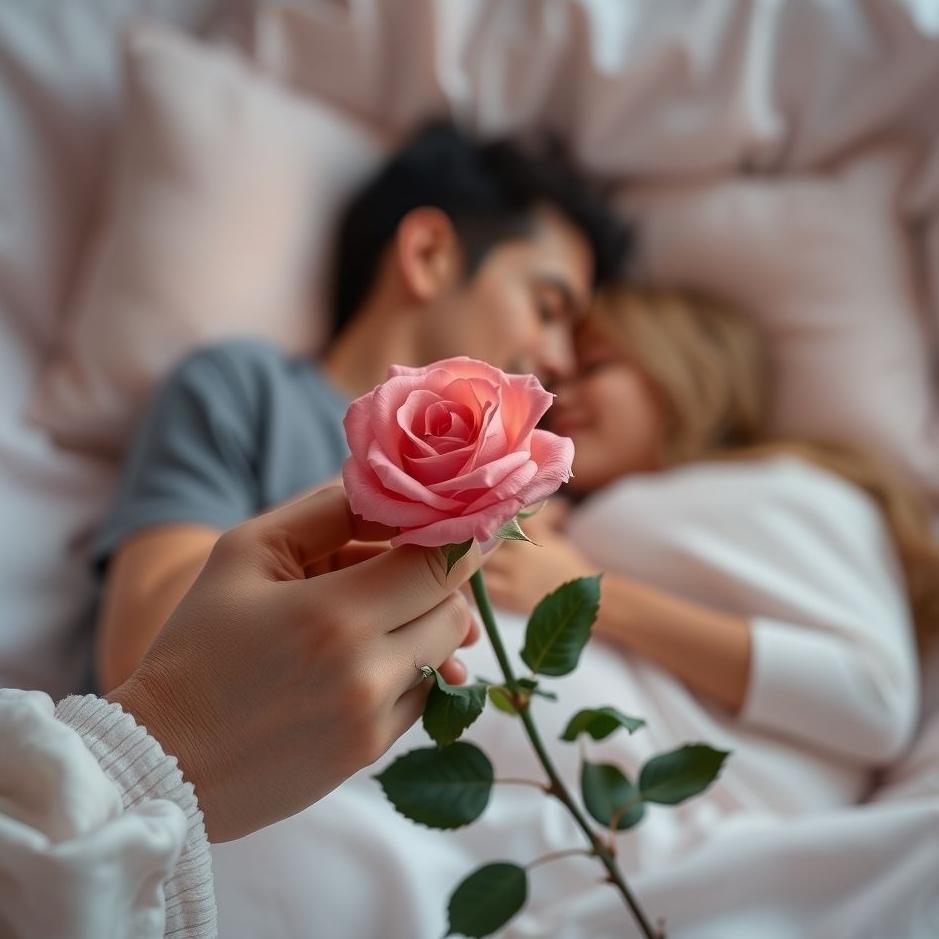 Dream : Receiving a pink rose from your loved one in a dream