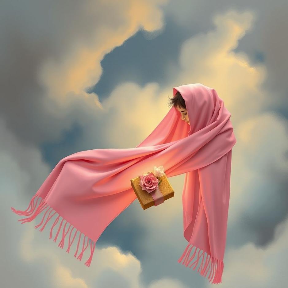 Dream : Receiving a pink shawl as a gift in a dream