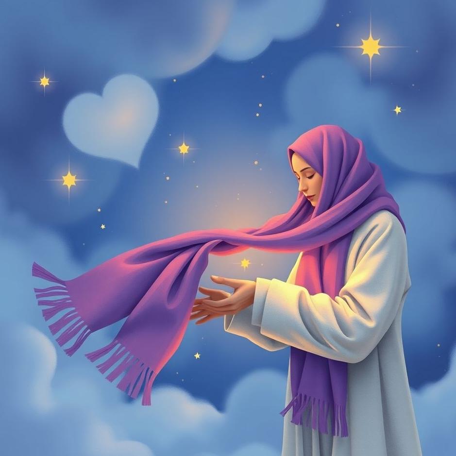 Dream : Receiving a purple scarf as a gift in a dream