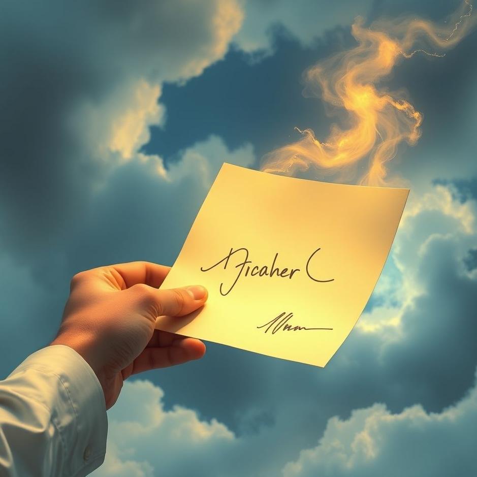 Dream : Receiving a signed paper in a dream