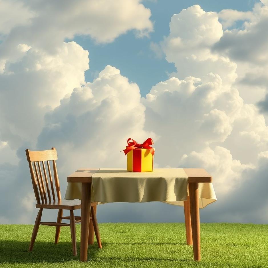 Dream : Receiving a table and chair as a gift in your dream