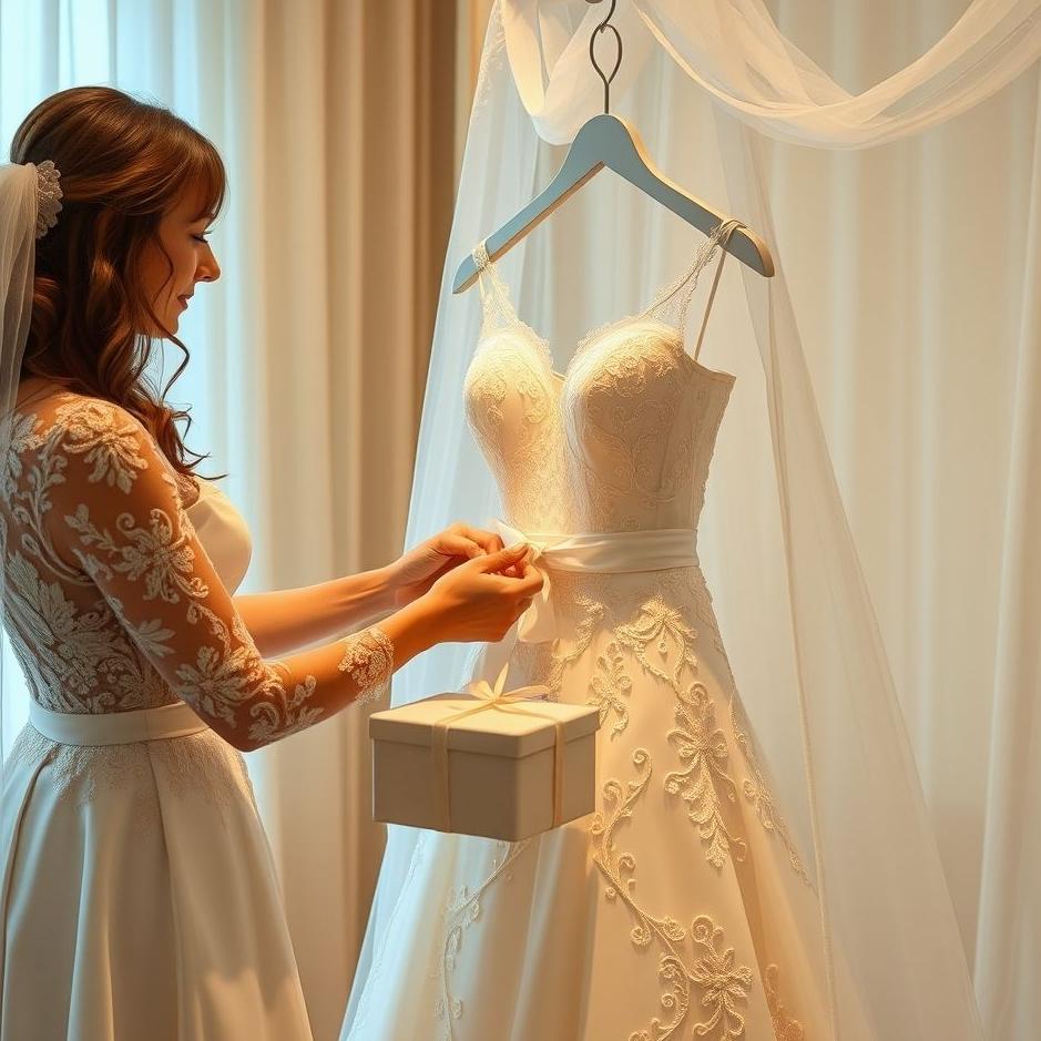 Dream : Receiving a wedding dress as a gift in a dream