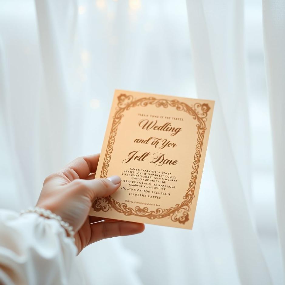 Dream : Receiving a wedding invitation in a dream