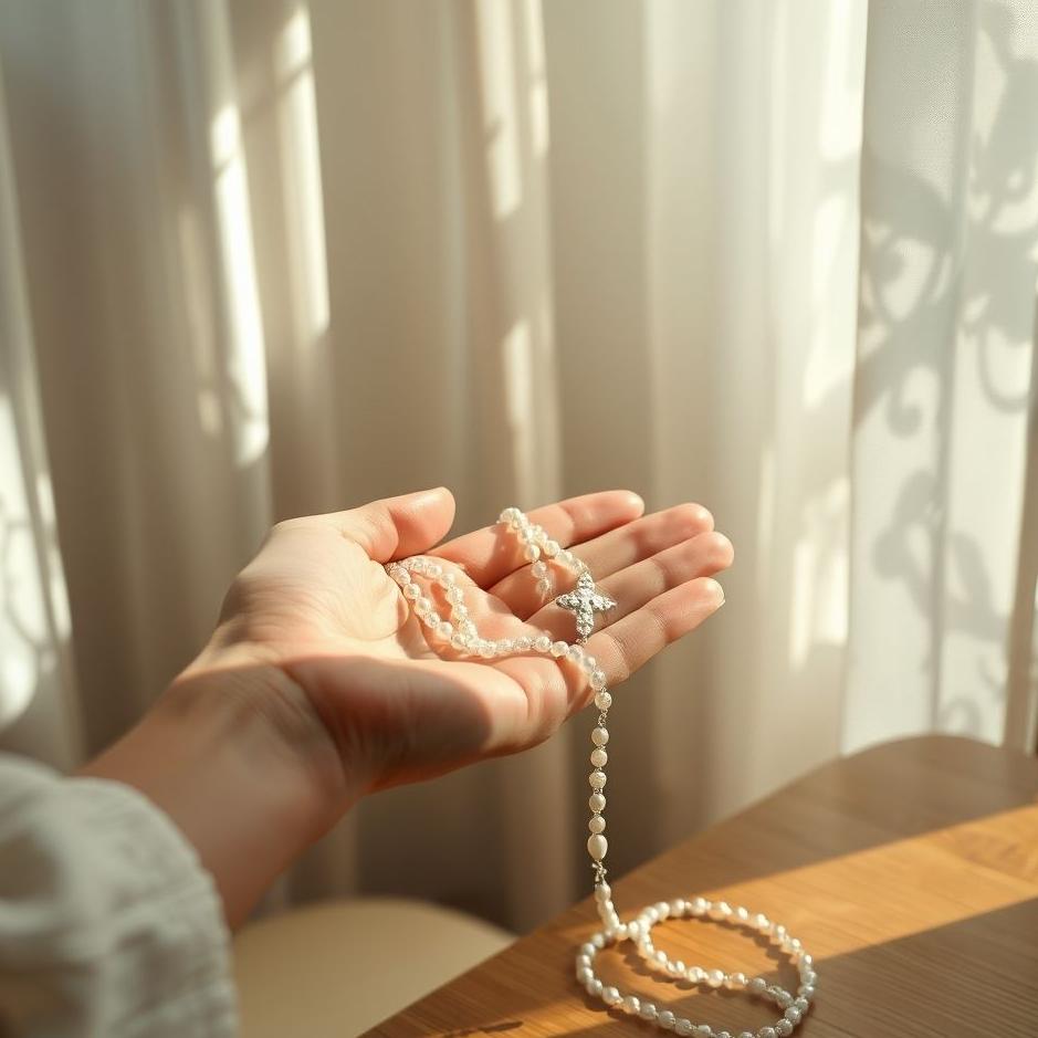Dream : Receiving a white rosary as a gift 