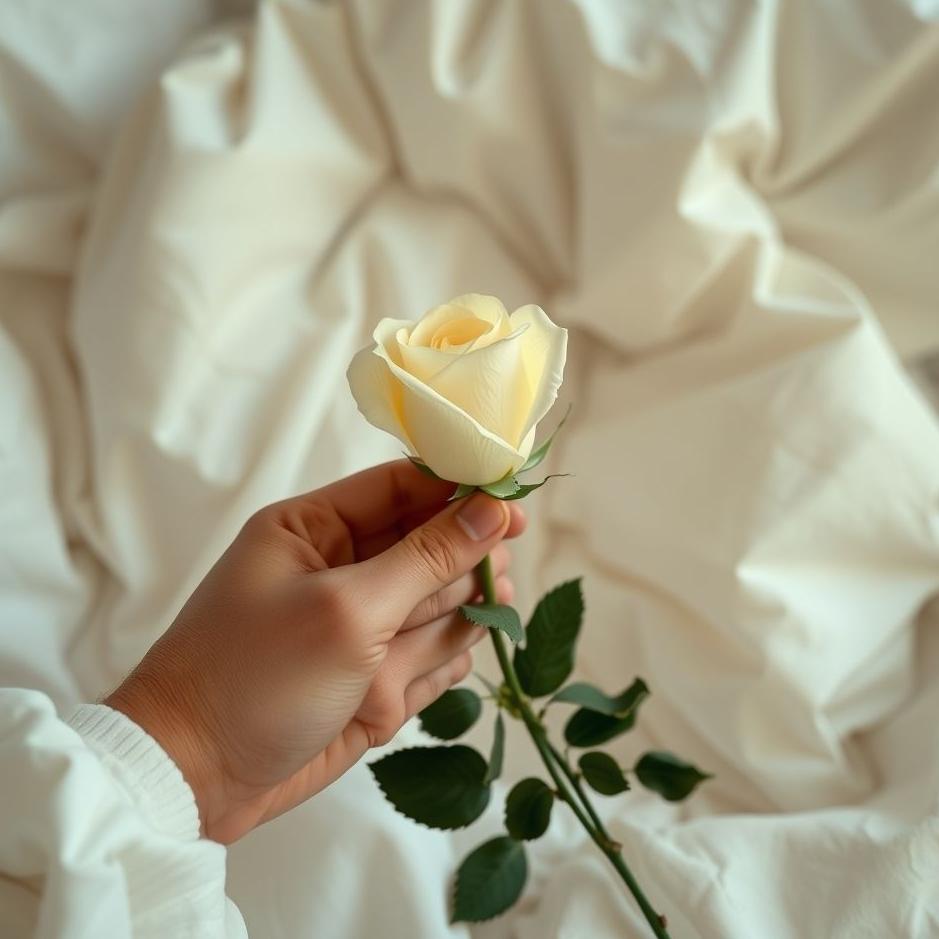 Dream : Receiving a white rose from your lover in a dream