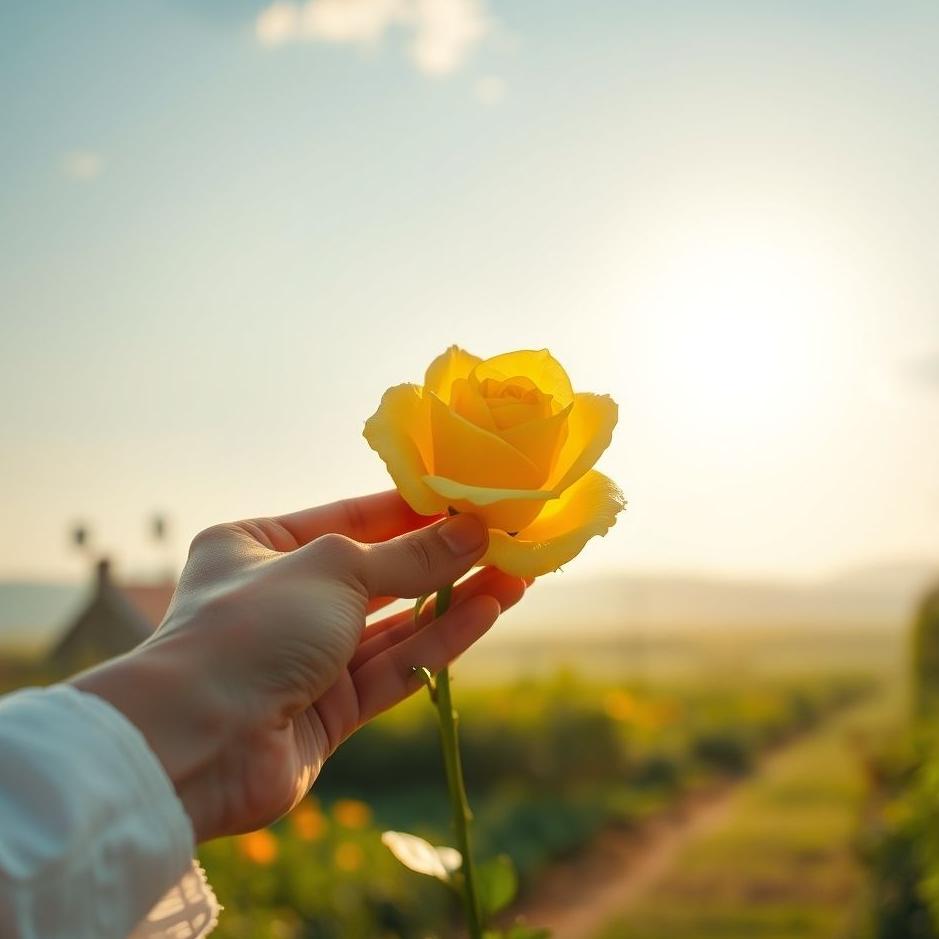Dream : Receiving a yellow rose from your lover in a dream