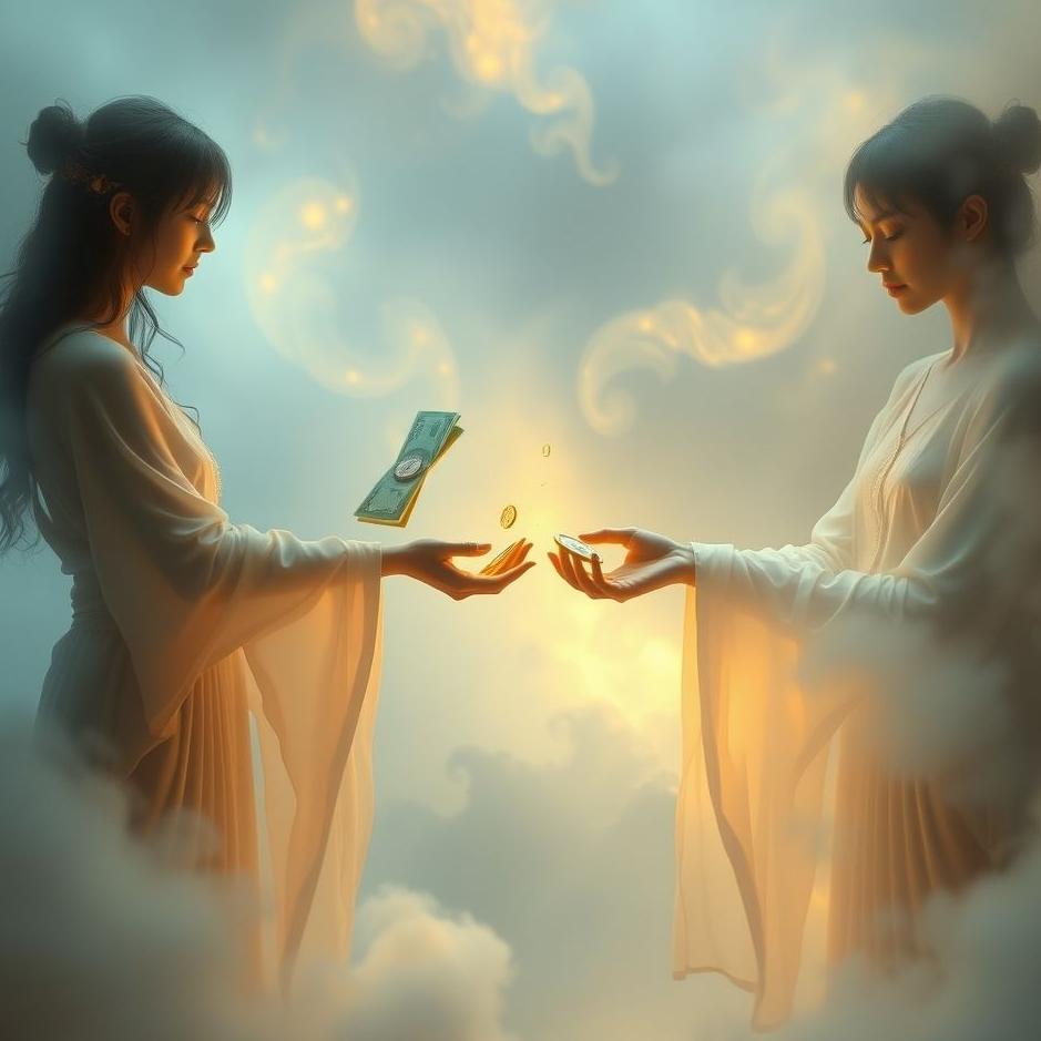 Dream : Receiving and giving money in a dream