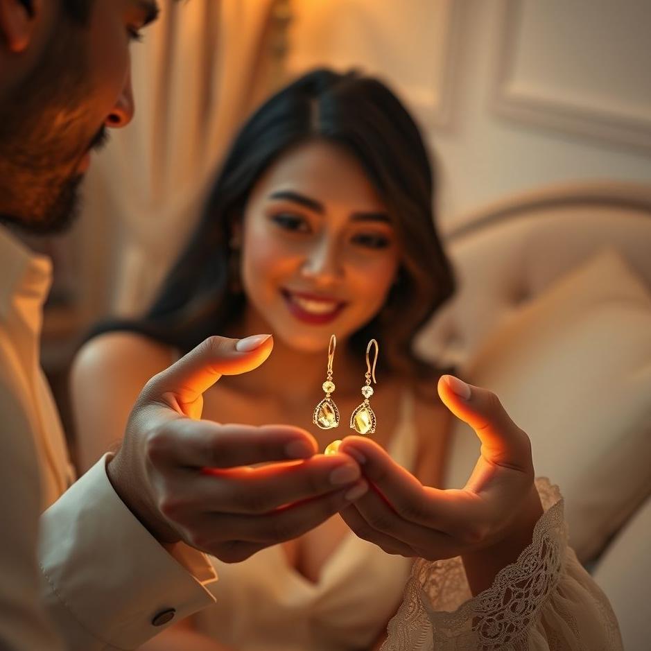 Dream : Receiving earrings as a gift from your lover in a dream