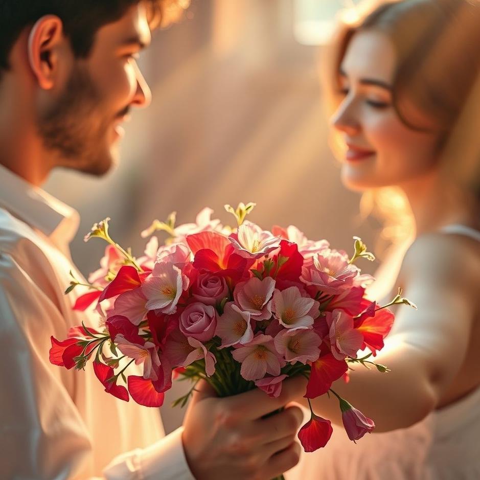 Dream : Receiving flowers from your lover in a dream