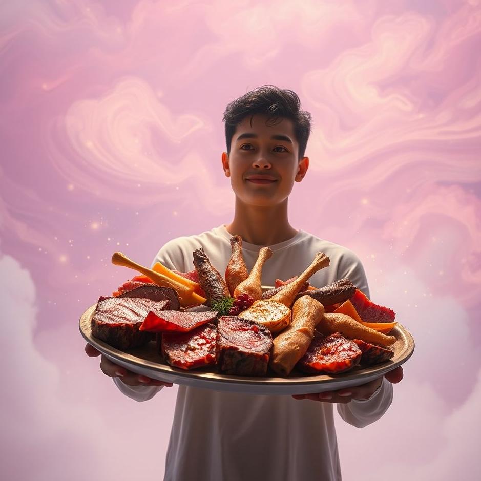 Dream : Receiving meat as a gift in a dream