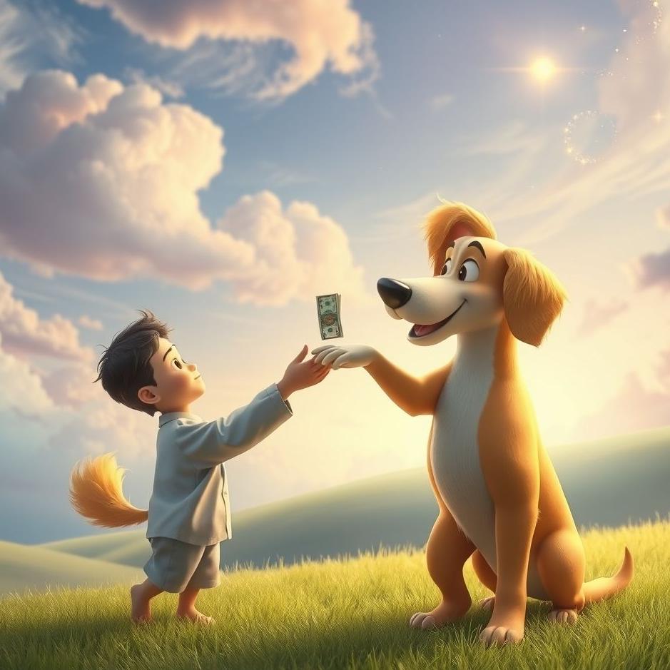 Dream : Receiving money from a dog in a dream