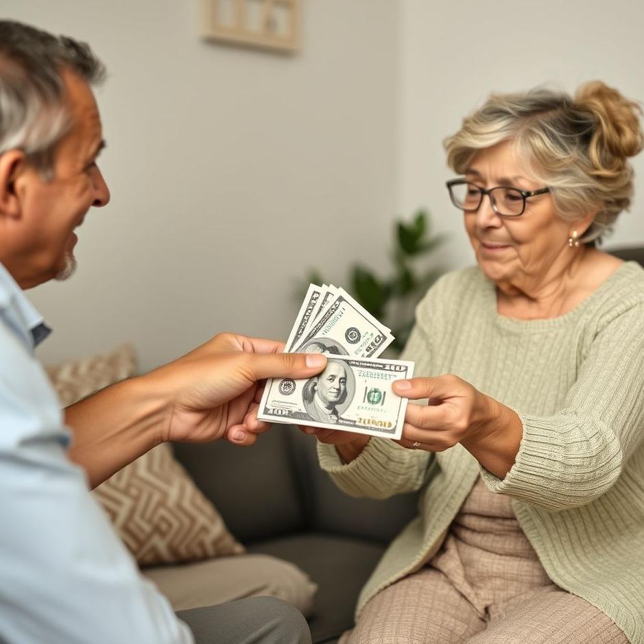 Dream : Receiving money from a relative 