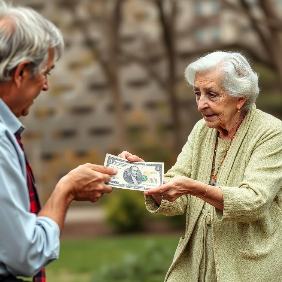 Dream : Receiving money from a state elder 