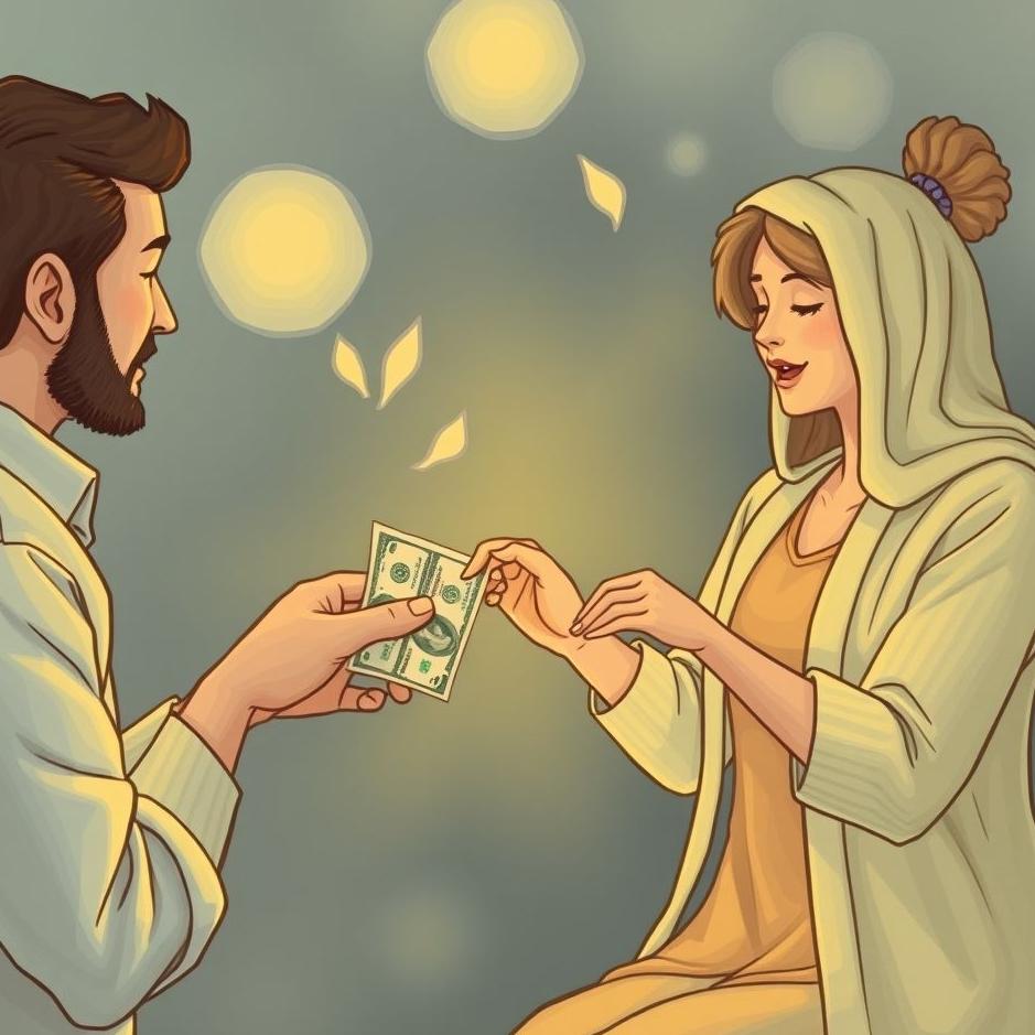 Dream : Receiving money from her husband in a dream