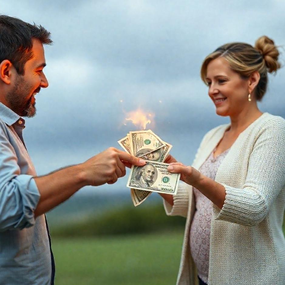 Dream : Receiving money from spouse in a dream