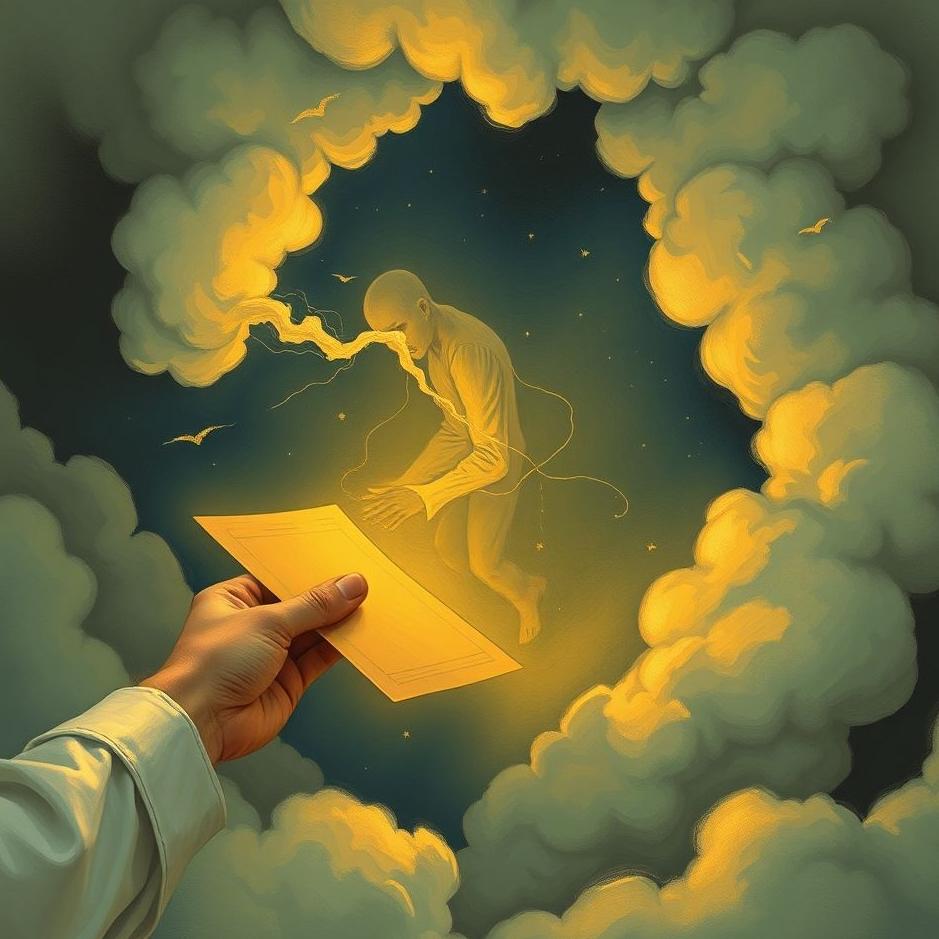 Dream : Receiving paper from a man in a dream