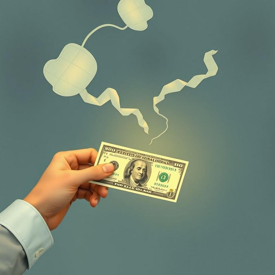Dream : Receiving paper money from a man in a dream