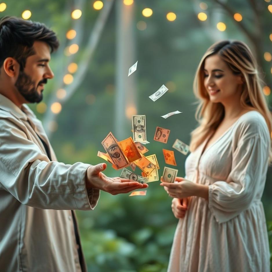 Dream : Receiving paper money from your spouse in a dream