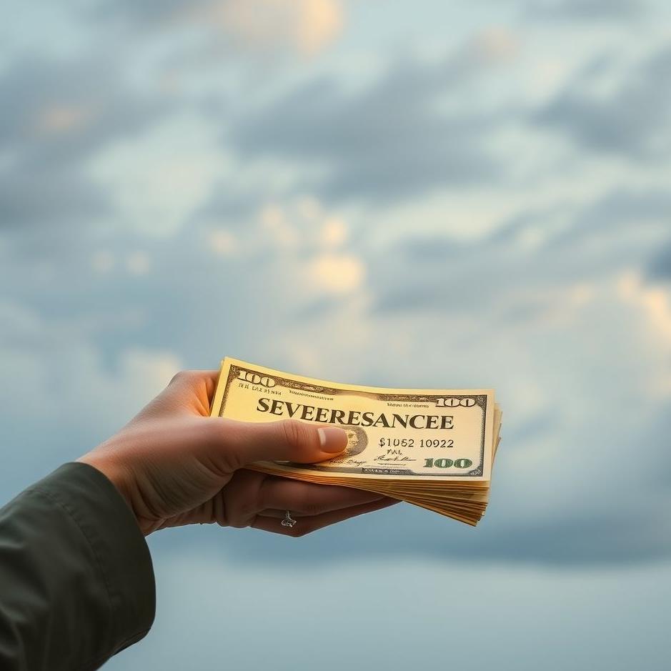 Dream : Receiving severance pay in a dream