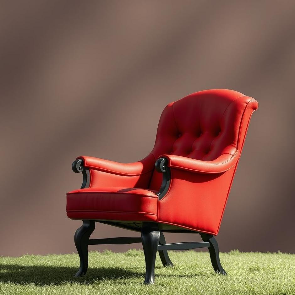 Dream : Red and black chair in a dream