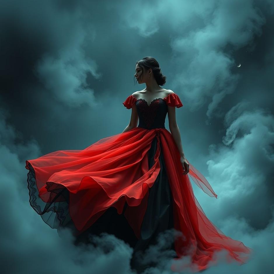 Dream : Red and black nightgown in a dream