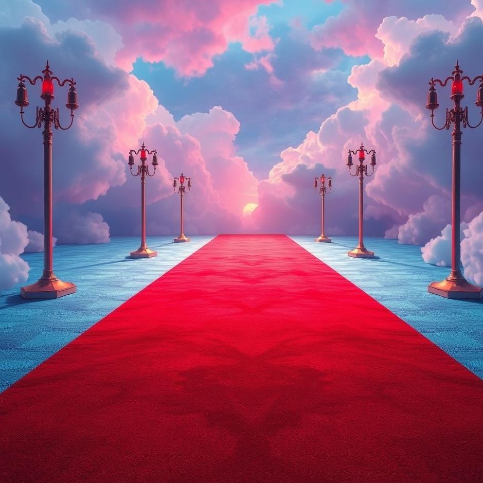 Dream : Red and blue carpet in a dream