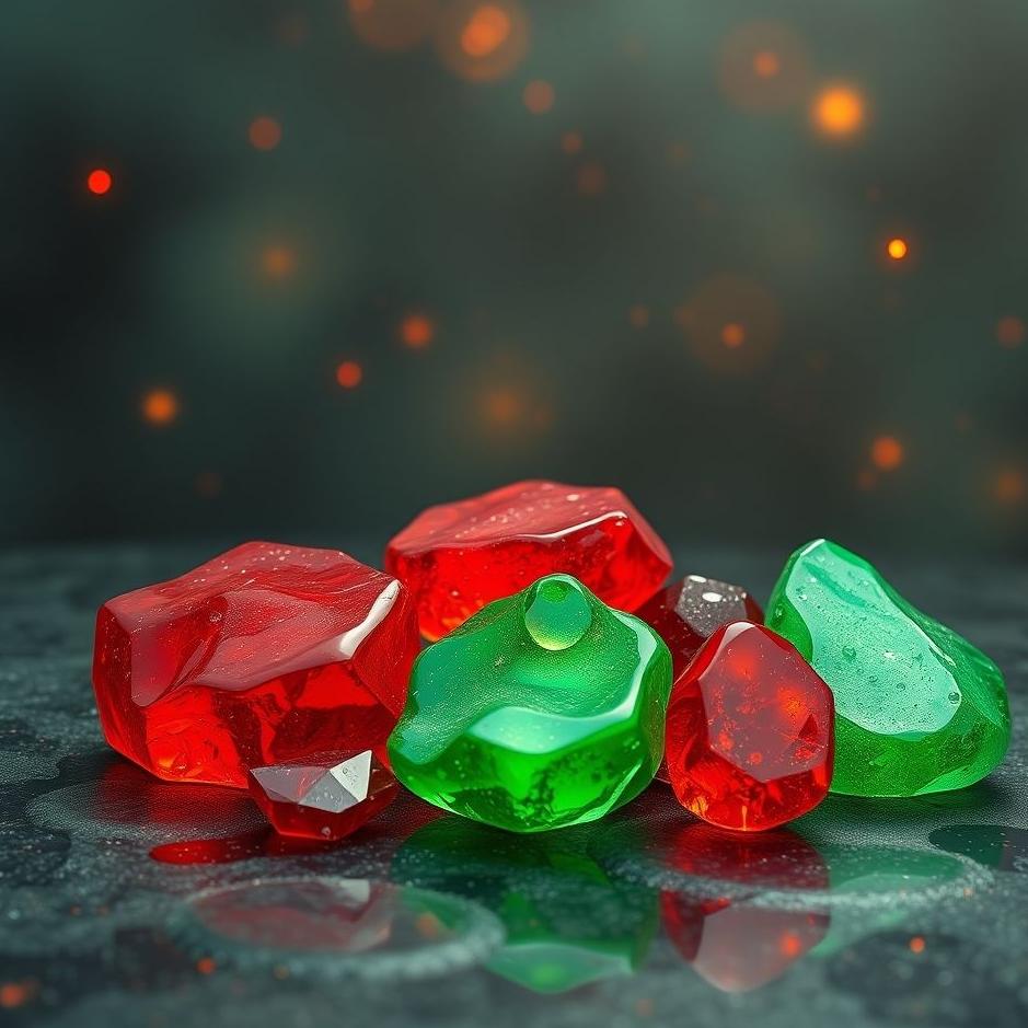 Dream : Red and green stones in a dream