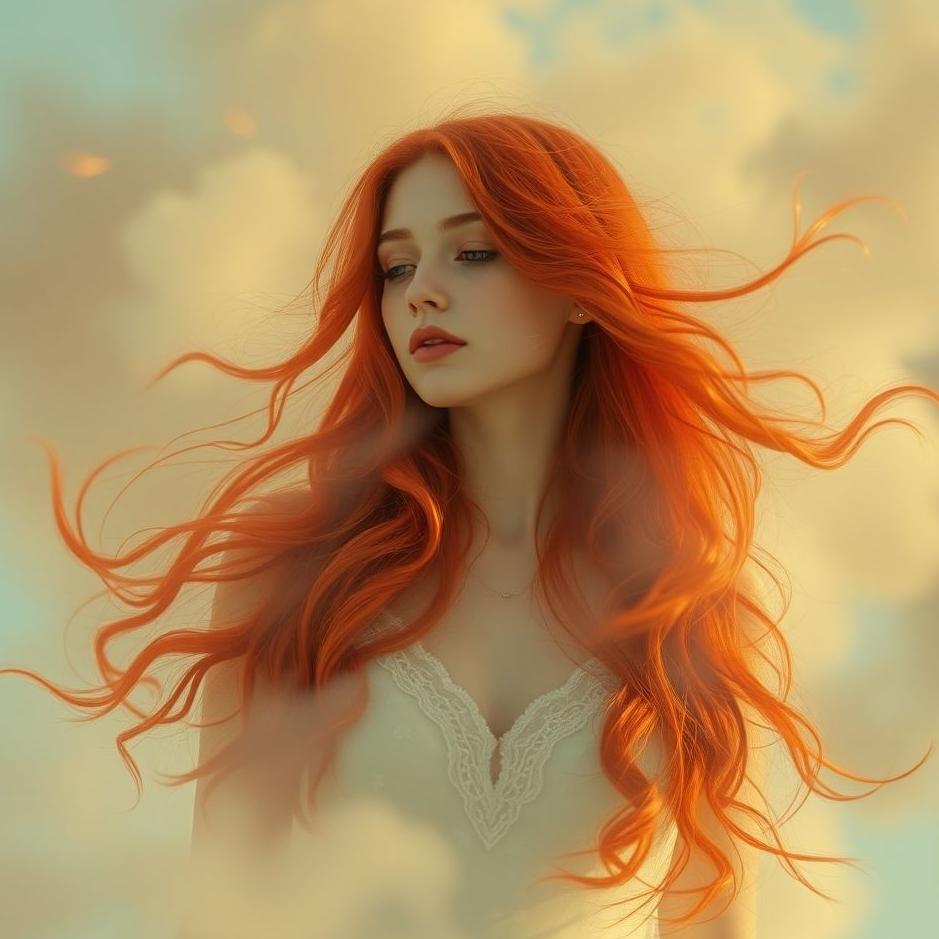 Dream : Red and long hair in a dream