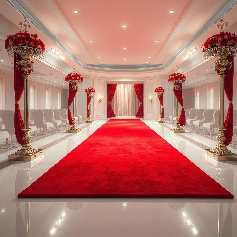Dream : Red and white carpet in a dream