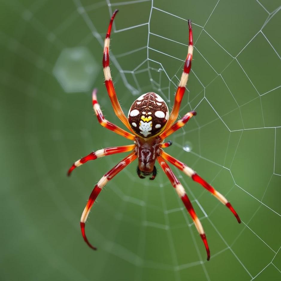 Dream : Red and white spider in a dream