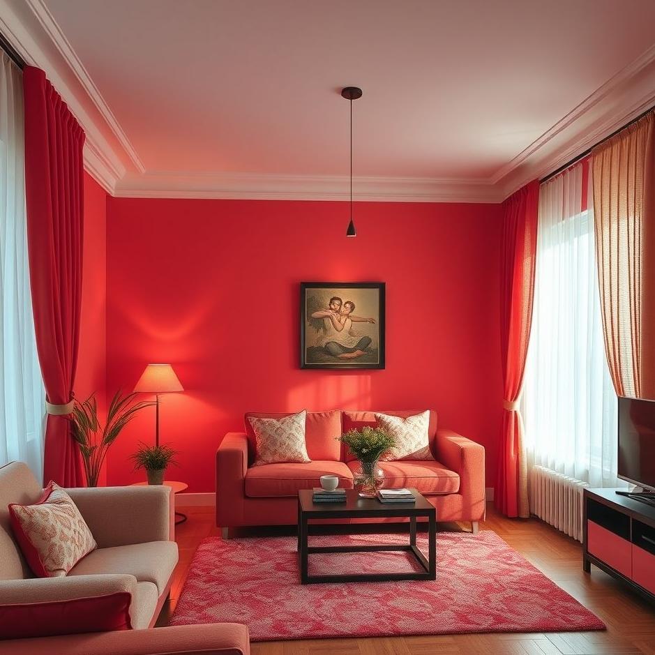 Dream : Red apartment in a dream