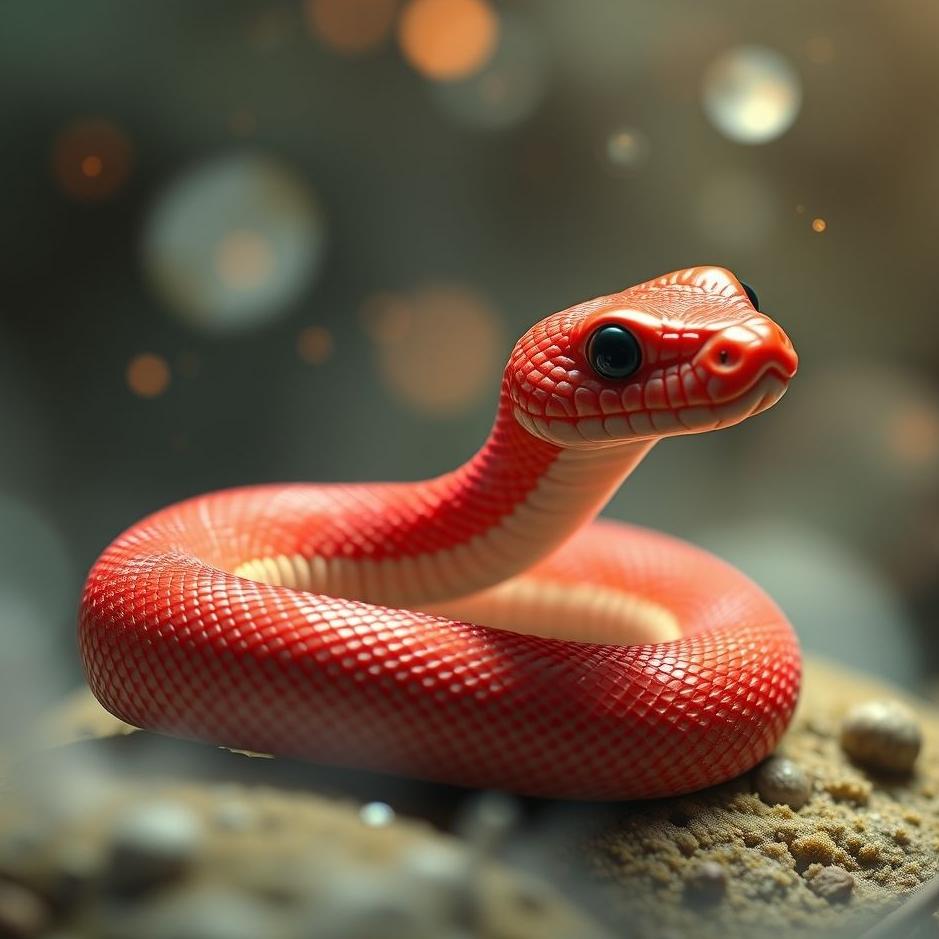 Dream : Red baby snake in a dream