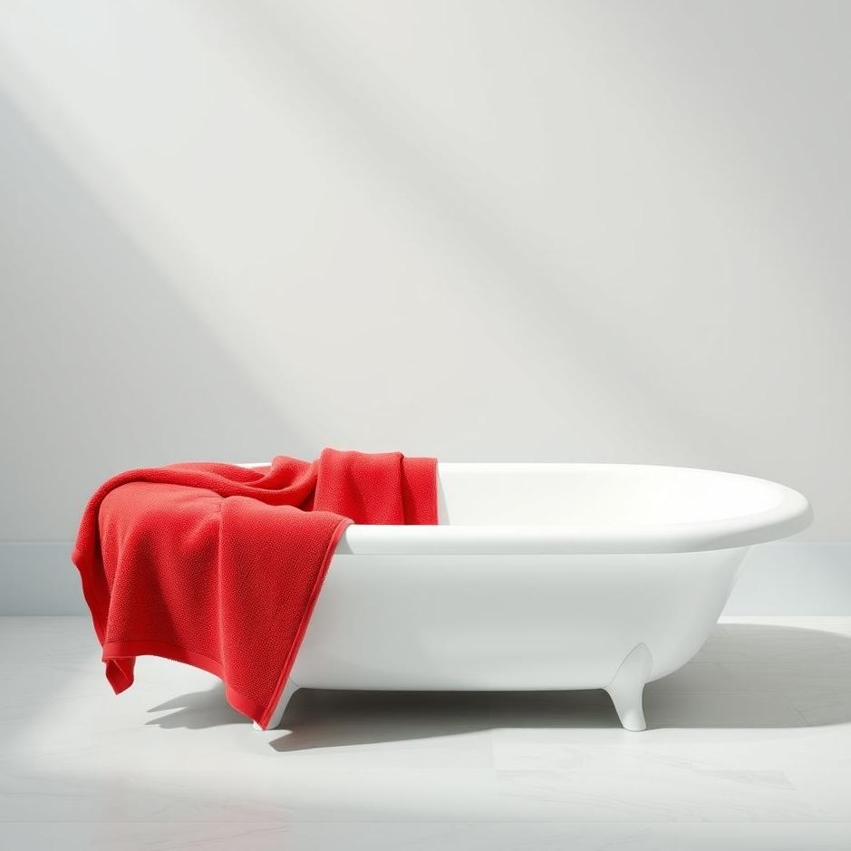 Dream : Red bath towel in a dream
