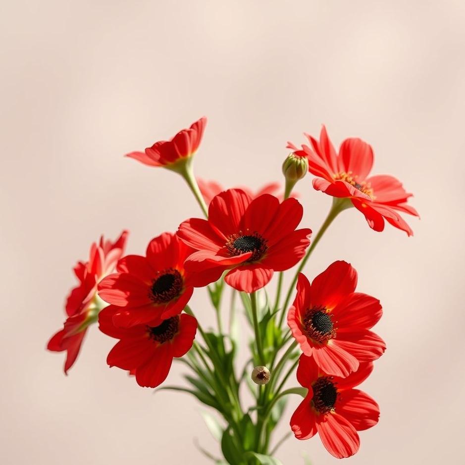 Dream : Red bouquet of flowers in a dream