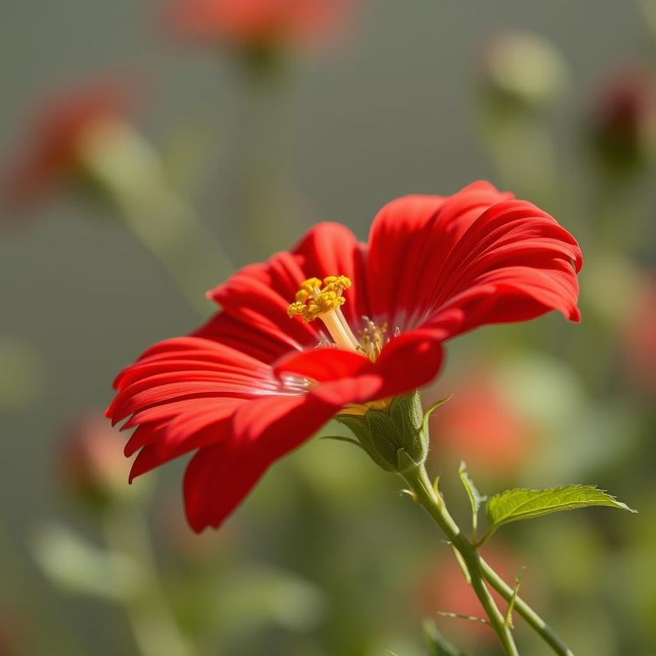 Dream : Red bridal flower in a dream
