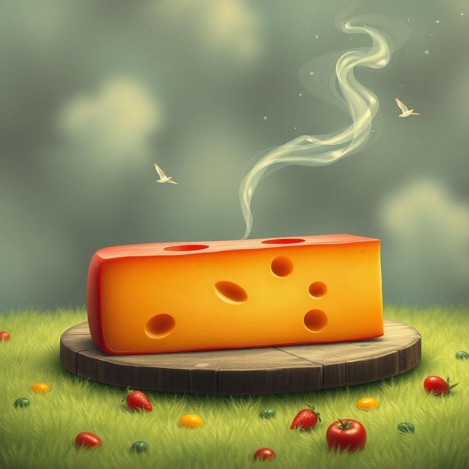 Dream : Red cheese in a dream
